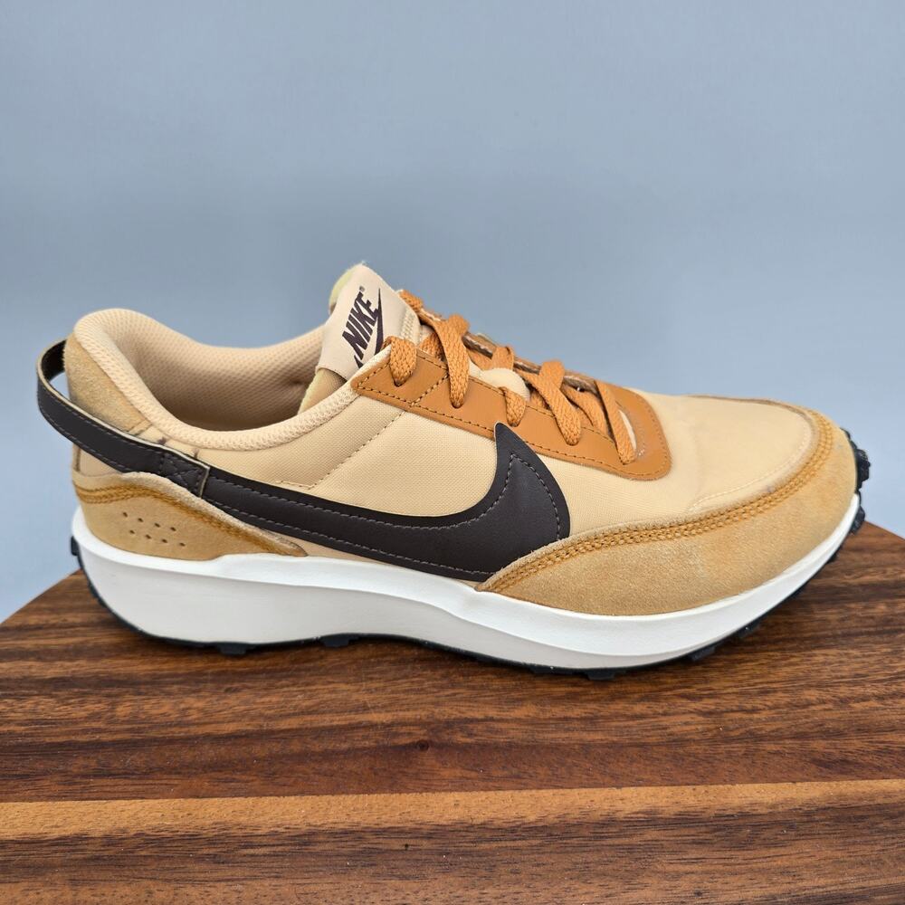 Nike Waffle Debut Shoes Womens 8.5 Tan Brown Suede Retro Low Athletic Sneakers